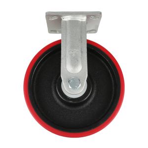 EDL(易得力)镀锌8寸定向高强度聚氨酯TPU脚轮