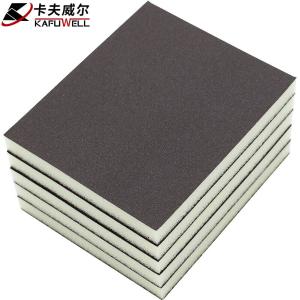{一整袋5片}卡夫威尔金刚砂海绵砂纸块 干湿两用薄型(100目）
