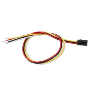2.54mm (Molex 70058 2.54小飞机)公HSG,有凸有扣,4P端子线，长度300单端镀锡