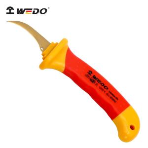 WEDO(维度) 绝缘注塑镰刀型电缆刀 VDE1000V钩镰型勾刀电工刀剥线刀50*180mm IN520A-02