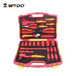 WEDO(维度) 绝缘套装工具25件套 VDE耐高压电工套筒扳手螺丝刀钳子WEDO8837-S25
