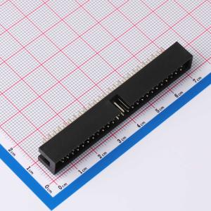 黑色 2.54mm 2x25P 排数:2 每排P数:25