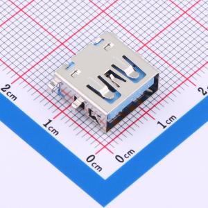 蓝色 Type-A 母 沉板 USB3.0 AF 沉板3.45 直脚平口编带 10GB 铜壳