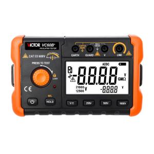 VICTOR(胜利) VC60B+ 兆欧表绝缘电阻测试仪250V/500V/1000V数字摇表 VC60B+