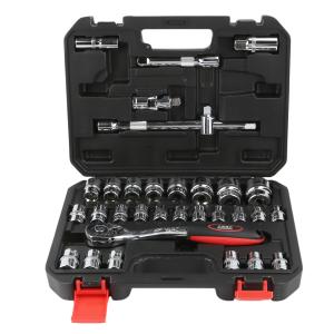 卡夫威尔，32件套12.5MM系利公制套筒组套工具，4套装/箱，SS13032A
