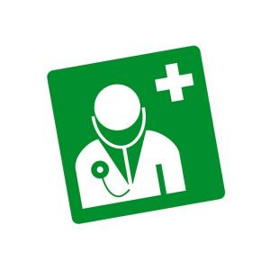 KCL(可兹尔) 紧急医疗站国标GB消防器材警示标签安全牌 自粘性乙稀 250×250mm KCL259393