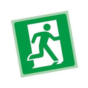 KCL(可兹尔) 紧急疏散国标GB消防器材警示标签安全牌 优质工程塑料+高性能自发光 100×100mm KCL259482