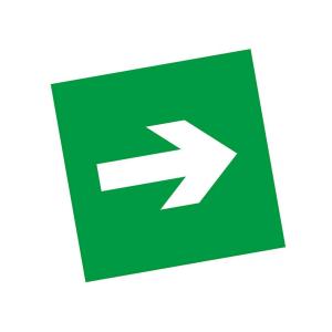 KCL(可兹尔) 箭头方向标识国标GB消防警示标签安全牌 1mm厚铝板 100×100mm KCL259522