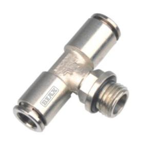 BIAX/巴克斯 全铜正三通-G螺纹快插气管接头/AT91-100-1016 φ8mm L17.5mm