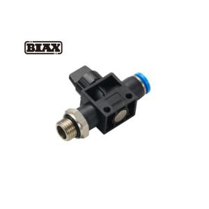 BIAX/巴克斯 由螺纹端流向插管端型-G螺纹手控阀/AT91-100-718 D12mm RG3/8"