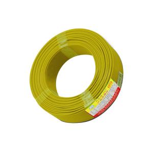 QIFAN(起帆)电缆 BV-450/750V-1*4平方国标家装单芯单股铜芯硬线 黄色 100米
