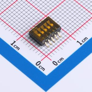 拨码开关 1.27mm间距黑色 细脚 5PIN/位 贴片正拨平拨SMD