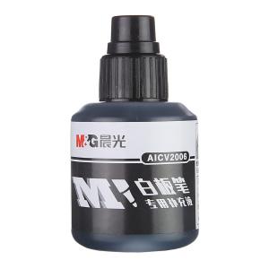 M&G（晨光文具）黑色可加墨白板笔 记号笔补充液 经济型大容量墨水