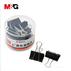 [一罐12枚] M&G（晨光文具）Eplus黑色长尾夹金属票据夹50mm