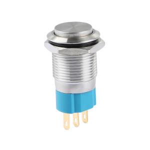 ROCPU Switches(台普)圆形金属按钮开关 开孔尺寸16MM系列 防水防爆 高头自复式无灯 1NO1NC 不锈钢