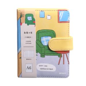M&G（晨光文具）迷你搭扣套胶本记事本学习用品文具小巧便携本子 A6120PU搭扣本112页(角落小屋)