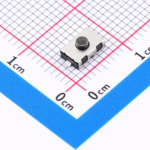6*4*2.5mm 250gf 硅胶 黑钮立贴 轻触开关 编带
