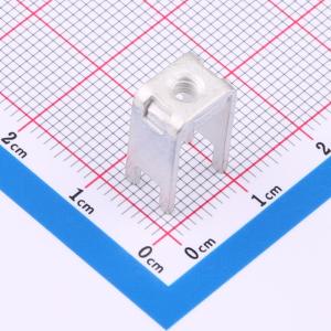 PCB焊接端子铆垫片M3 四脚 9.0*6.5*15mm T1.0 镀雾锡