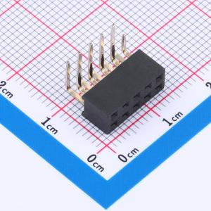 2x5P 间距:2.54mm 弯插