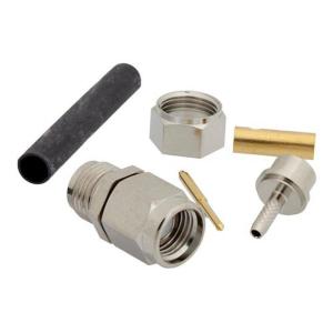SMA直型公头连接器,焊接附件,适用于同轴电缆 RG178、RG196