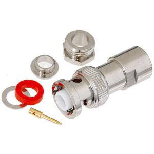 MHV公头直型连接器,夹持式/焊接附件,适用于同轴电缆 RG59、RG62、RG71