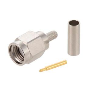 SMA直型公头连接器,压接/压接附件,适用于同轴电缆 RG174、RG316、RG188、LMR-100、PE-B100、PE-C100,0.1英寸
