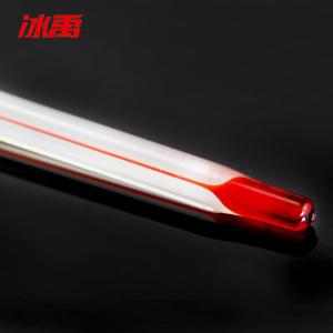 ICEY(冰禹) 温度计工业玻璃棒式温度计测水温实验室温度计0℃~100℃(红水1个)