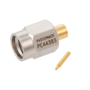 SSMA直型公头连接器,焊接附件,适用于同轴电缆 PE-SR405AL、PE-SR405FL、PE-SR405FLJ、RG405