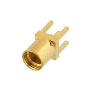 MMCX插孔式直型连接器,焊接附件,通孔PCB,孔距0.1英寸,孔径0.031英寸