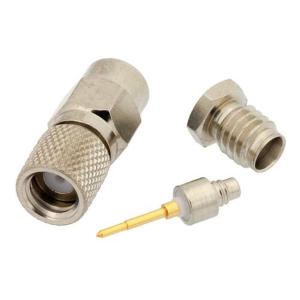 10-32公头直型连接器,夹持式/焊接附件,适用于同轴电缆 RG174、RG316、RG188、PE-B100、PE-C100,0.1英寸,LMR-100