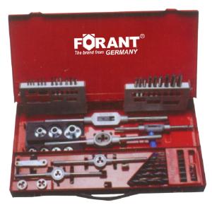 FORANT/泛特88208298 51件套高速钢手用丝锥板牙钻头组套