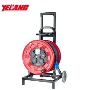 野狼YELANG 220V~250V16A防尘盖绕线盘拉车式电缆盘电源盘卷线盘3*1.5*30m/ YLC33020930