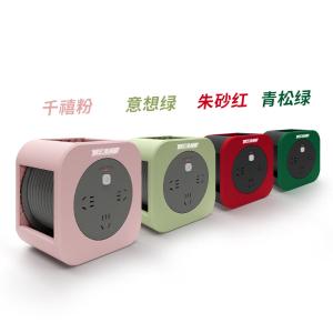野狼YL802狼小方迷你电缆盘工程卷线盘过载保护插座插排10米
