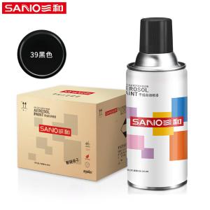 三和/SANVO 手摇自动喷漆 工业油漆 金属防锈漆 汽车划痕修复漆 12支/箱 NO.39黑色