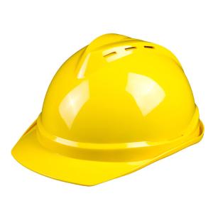 SAIBANG/赛邦 SB003 V顶安全帽 新国标 防砸透气 建筑工程工地加厚电力安全帽 可印字 黄色