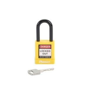 泛达(Panduit)PSL-8YL 绝缘短锁梁安全挂锁,PK145mm x 40mm