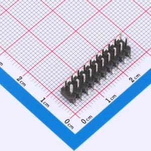 2x10P 间距:2.54mm 方针 立贴