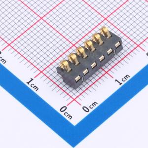 2.5间距 弹片电池座6pin 防窥PIN 塑高3.5