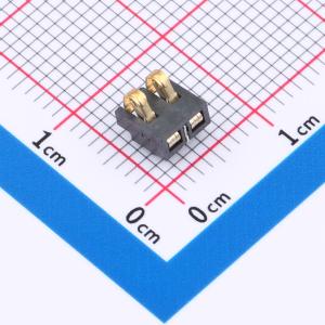 2.5间距 弹片电池座2pin 防窥PIN 塑高2.4