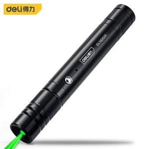 得力/deli 绿光红光远射激光笔可充电式激光灯逗猫棒售楼沙盘指示笔防水 绿光 USB直充 千米远射 DL552001