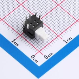 自锁开关5.8*5.8*9.9有声有锁插件六脚DIP按键开关带锁6P脚