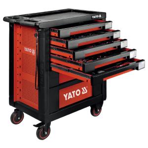 易尔拓 YATO 189件套7抽屉工具车托盘组套 958_x766x465mm 把 YT-55292