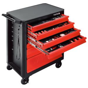 易尔拓 YATO 141件套7抽屉工具车托盘组套 665X453X932mm 把 YT-55291