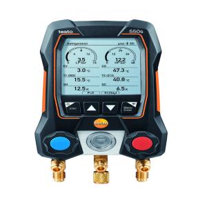 testo 550s 智能数显冷媒表真空套装 - 含二个有线管钳形温度探头,一个真空探头