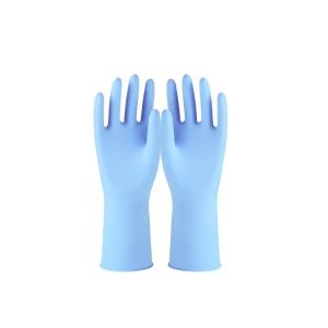 Raxwell(瑞氪维尔) 乳胶防化手套 植绒 蓝色 M码 1袋