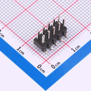 2x5P 间距:2.54mm 方针 立贴