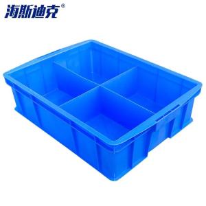 海斯迪克/HYSTIC HKCL-146 塑料分隔式零件盒物料盒 分格箱五金工具收纳箱螺丝盒 特厚570四格箱(565*420*155)定制