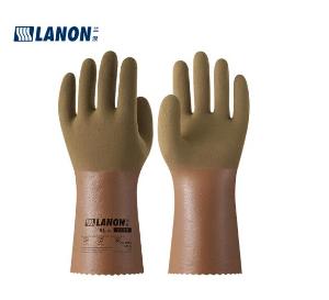 LANON/兰浪 丁腈防化手套  尺码:L(9号) 焦黄色V330