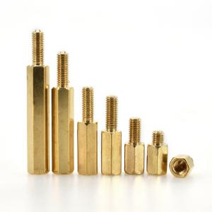 国产品牌 单头六角隔离螺柱 M2X5+3 国标 黄铜 袋装