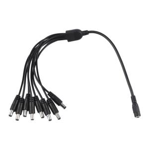 XLX(欣联芯)电源转换线 24V 3A 3mm L=400mm 黄色音叉插孔(一口转八口电源线)